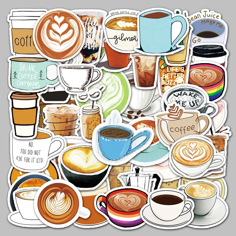 

10/30/50 шт. Мультяшные персональные кофейные граффити ручной счет скутер ноутбук автомобиль Внешняя торговля декоративные наклейки