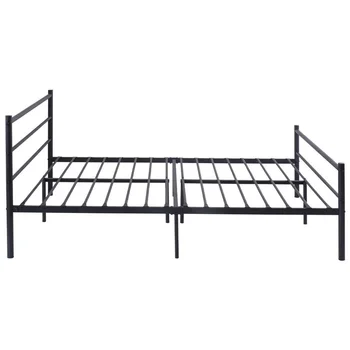 

Modern 77.5" x 55.5" x 35.0" 10 Legs Metal Full Size Bed Frame Bedroom Furniture HW59407