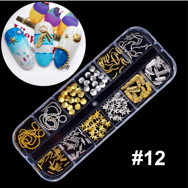 Mixed Colorful Rhinestones For Nails Crystal Stones Gems Manicure Accessories Studs 27 Models Diamonds 3D Nail Art Decorations - Цвет: 12