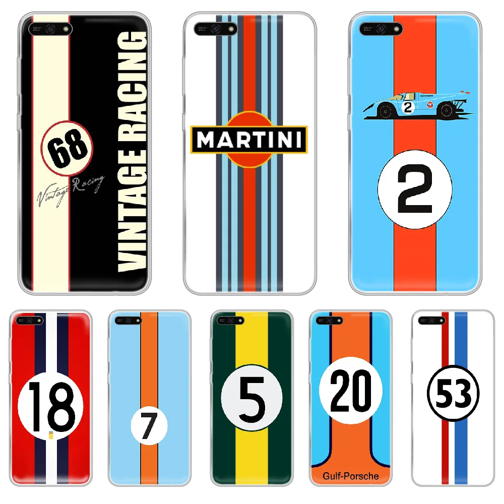 Винтажный чехол для телефона ford Gulf Racing car HUAWEI honor mate 7A 8S 8X 9 9X 10 20 30 pro lite Прозрачный