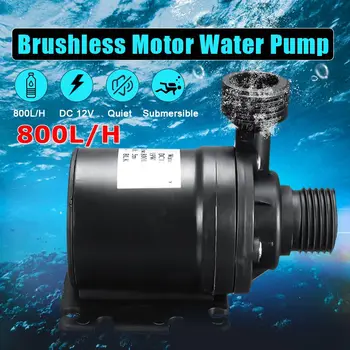 

DC 12V/24V 5M 800L/H Portable Mini Brushless Motor Ultra-quiet Submersible Water Pump for Cooling System Fountains Heater