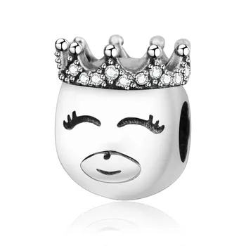 

2018 Newest Summer 925 Sterling Silver Cute Men Head Crown Charms Beads Fits Original European Charm Bracelet DIY Jewelry Making