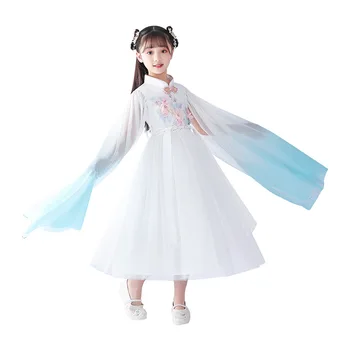 

chinese style qipao age for 4-14 yrs teenage girls 2021 chinese new year cheongsam big girls hanfu christmas kids colorful frock