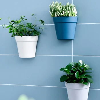 

2pcs Balcony Wall Mounted Plastic Garden Pots Vertical Greening of Walls Plant Planter Indoor and Outdoor L5