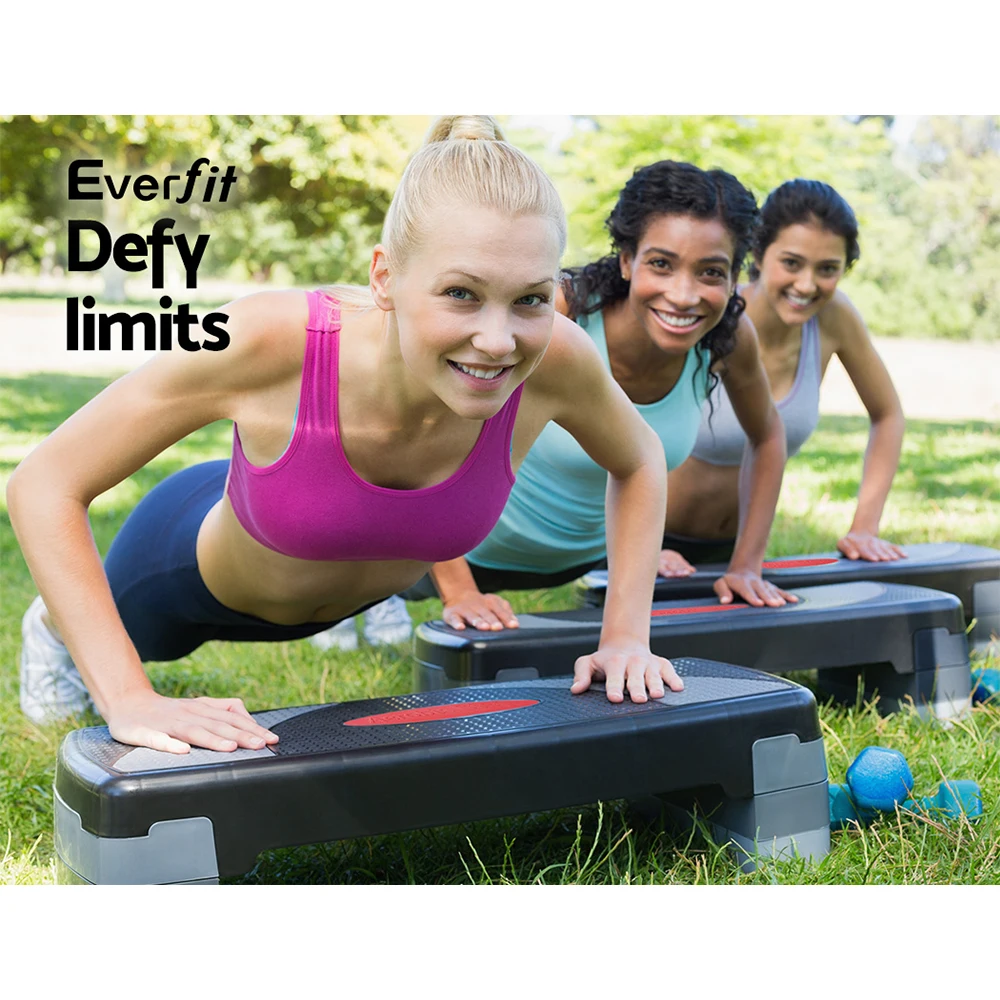 

Everfit 3 Level Aerobic Step Bench Adjustable 3-Level Stack Design Bench 78 X 28 X 19.5cm Perfect For In Home Exercise AU