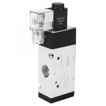 

1 pcs Solenoid Valve Aluminum Alloy 2-Position 3-Way Fittings for Air G1/2in AC220V 3V410-15 high quality