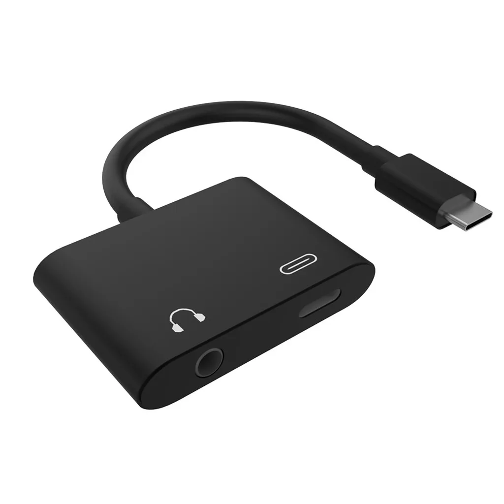 Адаптер типа C 3A Быстрая зарядка 2 в 1 сплиттер USB-C+ 3,5 мм аудио зарядное устройство адаптер портативные аудио аксессуары