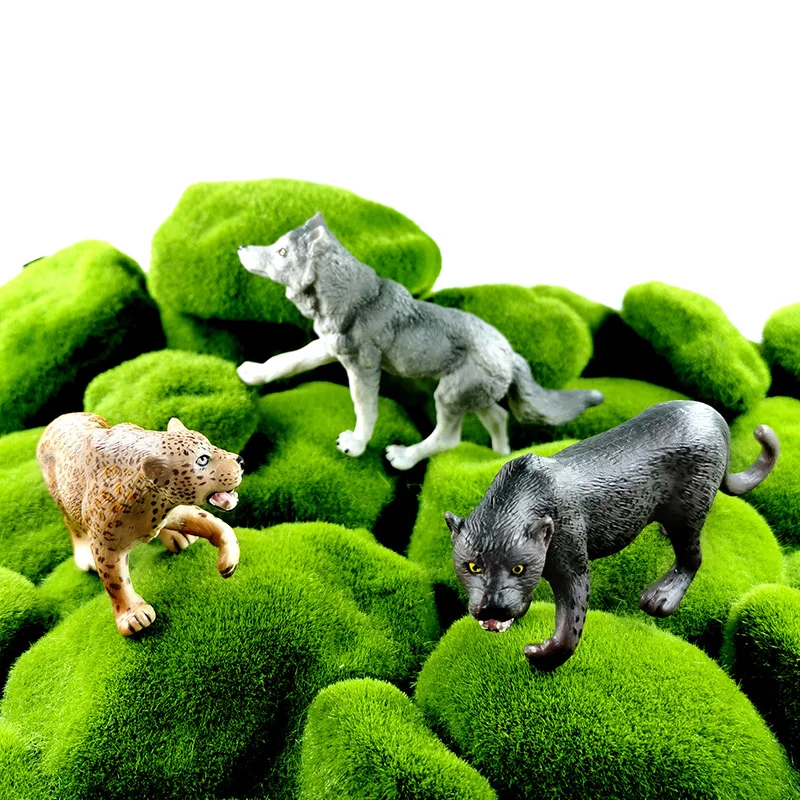 Koala Wolf Deer Leopard Alpaca Antelope Monkey animal model figurines home decor miniature fairy garden decoration accessories