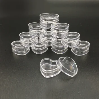 

100PCS 4g Heart Shape Cream Bottle Cosmetic Packaging Box Trial Small Bottle Cream Empty Cosmetic Jar Storage Container