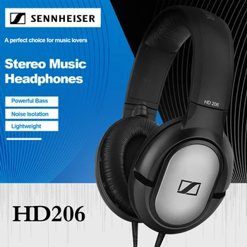 

Sennheiser hd 206 3.5mm Wired Headphones for iPhone/Android/xiaomi Noise Isolation Earphone Stereo Music Sport Headset Deep Bass