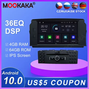 

Android 10.0 4+64G Car Radio player GPS Navigation for BENZ C Class C180/C200/C230 W204 Multimedia Player Radio stereo unit dsp