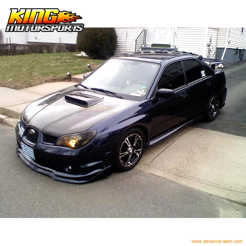 Подходит для 2006 2007 Subaru Impreza WRX Sti CS2 сплиттер губ переднего бампера PP|lip splitter|front bumper