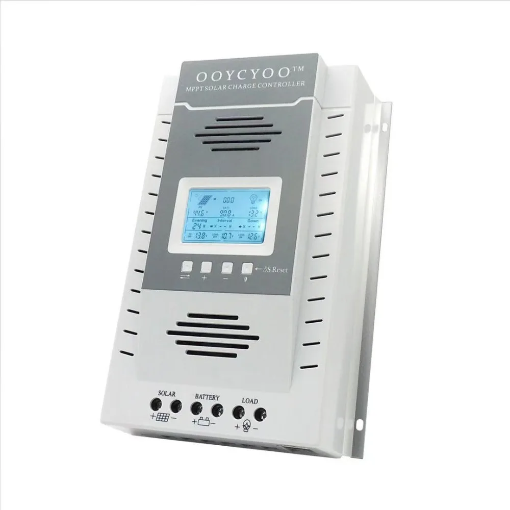 MPPT 100A 80A 60A контроллер солнечного зарядного устройства 12 В 24 В автоматическое зарядное устройство для макс. 100 в вход солнечной панели с подсветкой lcd