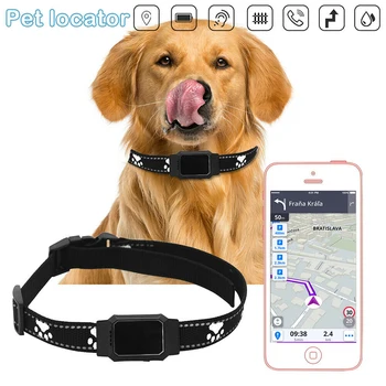 

Pet Dog GPS Locator Finder Real-time Tracking Collar Security Finder Anti-lost Auto Anti Bark dog Collar Rechargeable Stop Bark