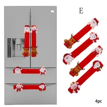 4 шт. рождественские дверные ручки для холодильника, ручки для холодильника, кухонные принадлежности, защитные перчатки, аксессуары для дома Hogar