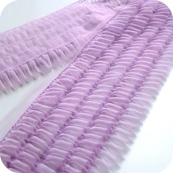 

2M 5 Layers Mesh Soft Ruffles Chiffon Lace Trim For Baby Dress Clothing Diy Doll Skirt Lace Fabric Sew On Garment Accessories