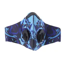 Унисекс Велоспорт Анти-пыль резиновая PM2.5 лицо рот маска цветной граффити печатных хип хоп активированный уголь Фильтры респиратор с