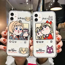 Transparent water ice month phone case for iPhone 6s 7 8 Plus XR XS MAX 11 PRO creative all-inclusive soft shell