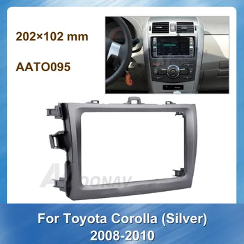 

2DIN Car Dash Radio Frame Panel Trim Radio Installation Interior Parts for Toyota Corolla 2008-2010 Facia Panel car dvd frame