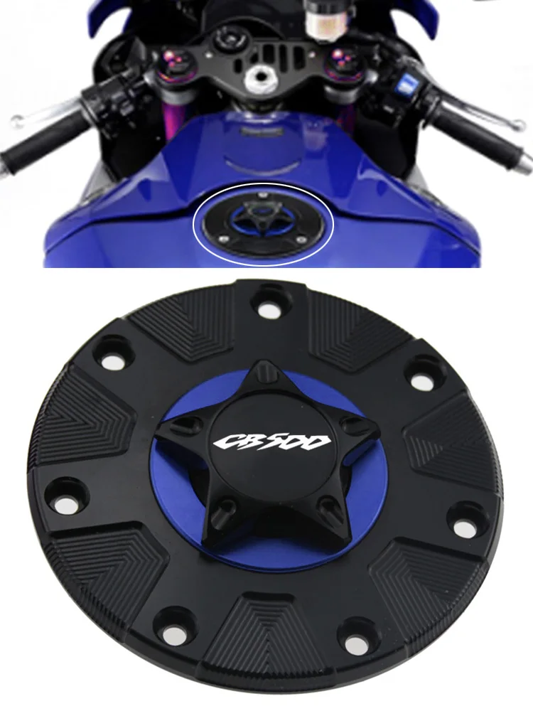 

Fuel Gas Tank Cap For HONDA CB500/S 1994-2002 CB500X CB500F Motorcycle Accessories Gas Feul Oil Cover CNC Aluminum