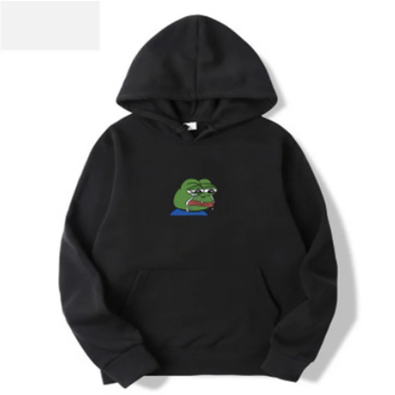 Новинка 2019 Повседневная Толстовка с принтом Sad Frog хип хоп уличная одежда свитшоты
