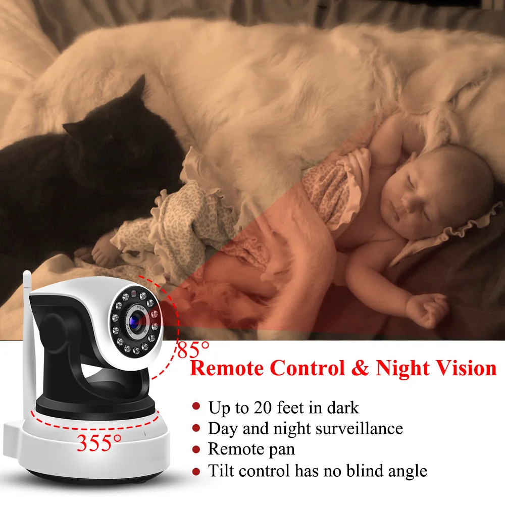 WiFi IP камера 1080 P/720 P HD внутренняя Беспроводная камера ночного видения/Обнаружение движения/двухстороннее аудио/Elder/Pet/baby monitor подарок