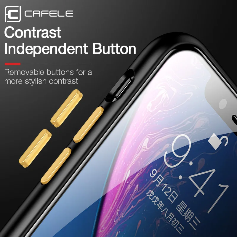 CAFELE Новейший цветной чехол для iphone Xr силиконовый+ PC полупрозрачный чехол для iphone Xr