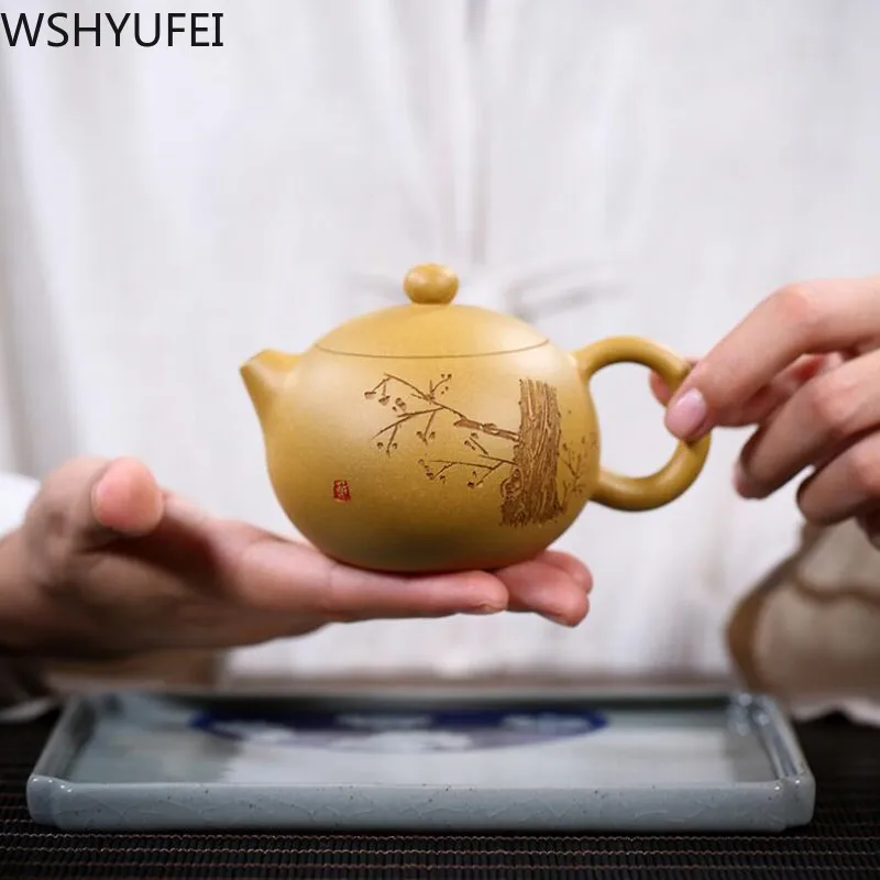 Аутентичный чайник Yixing из фиолетовой глины чайный горшок xi shi известный