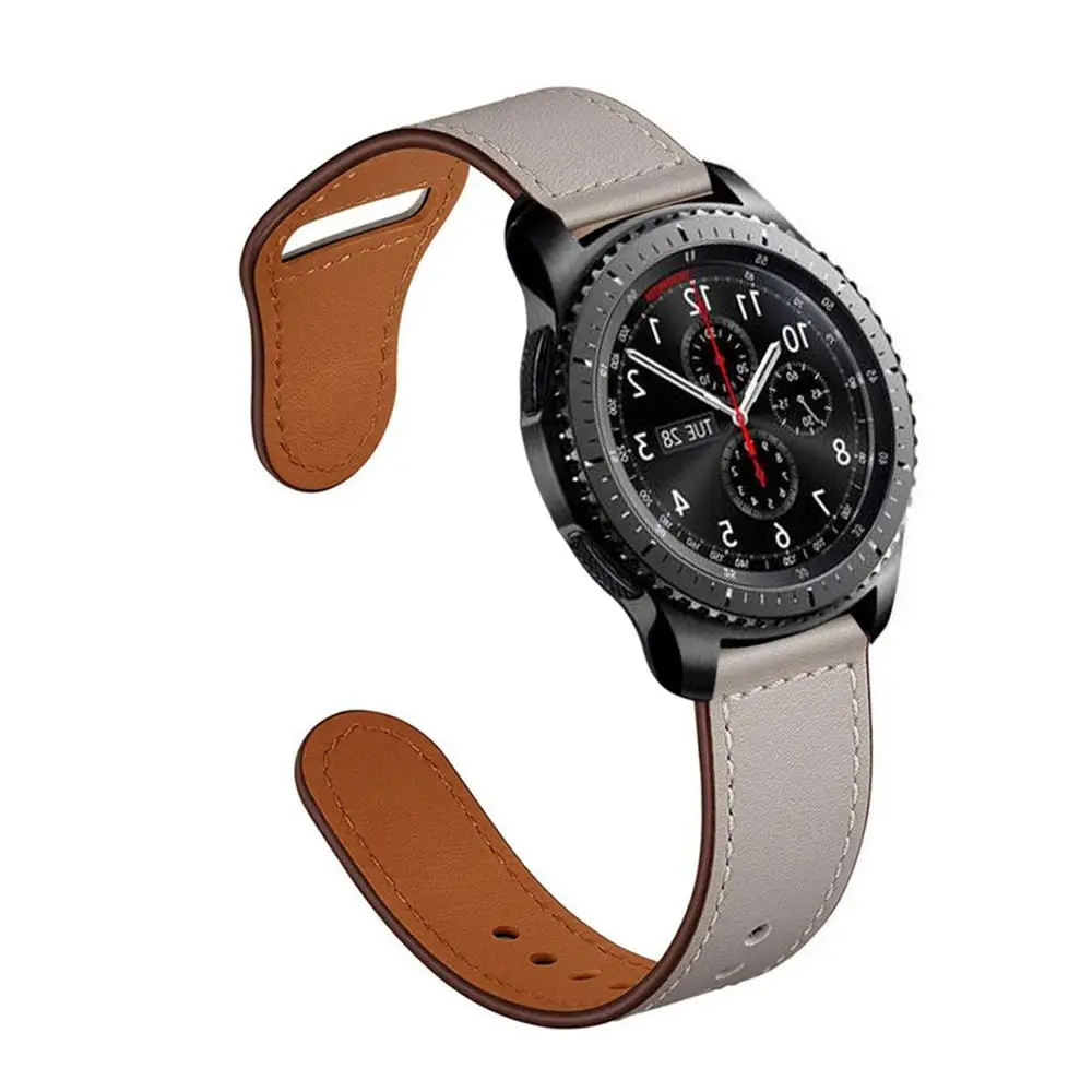 20/22 мм ремешок для samsung galaxy watch S3 frontier 46 мм 42 мм active 2 huawei watch gt 2 amazfit bip band настоящий кожаный браслет
