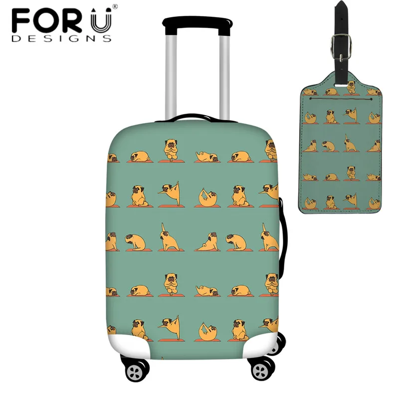 FORUDESIGNS мультфильм занятия йогай печати 2 шт чехол для чемодана Защитные чехлы для 18-32 дюймов багажник случае аксессуары для путешествий - Цвет: HMA415-2pcs