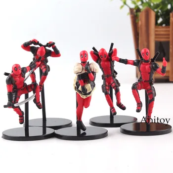 

Putitto 5 Pattern Deadpool Super Hero Action Figures Marvel PVC Cup Decorations Toy Collection Model Toys Gifts 5pcs/set