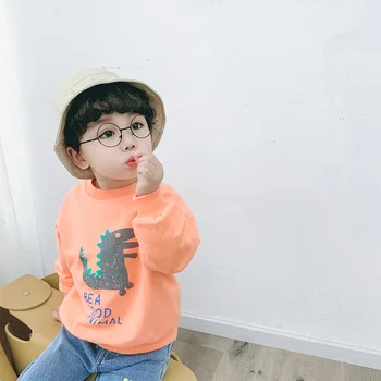 

2020 new wholesale baby boys girls printed t-shirt spring cotton fashion kids boys sweatshirt 2-7t