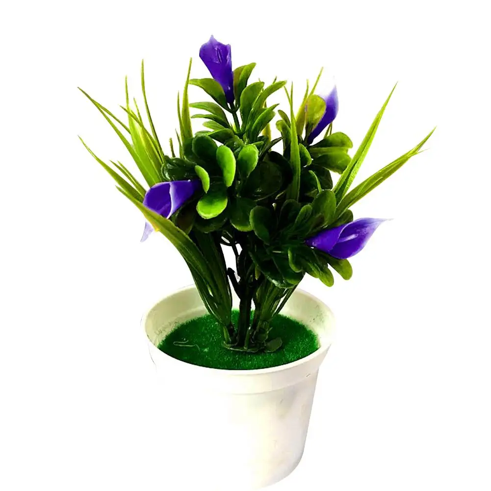1pc Artificial Flowers In Pots Lotus Flower Potted Plant Bonsai Desktop Decoration Plastic Artificial Flower Room Decoration Artificial Plants Aliexpress