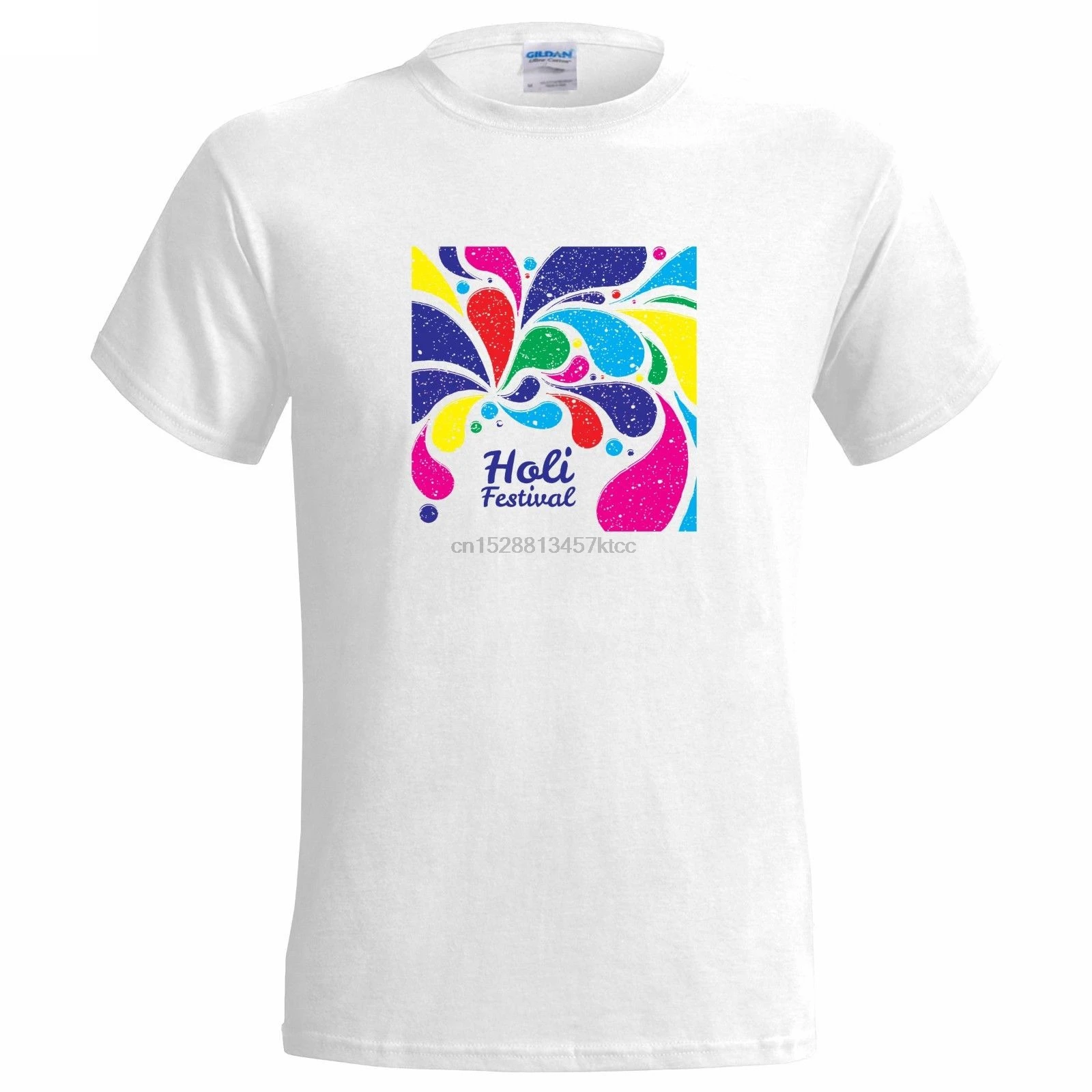 HOLI FESTIVAL дизайнерская мужская футболка с рисунком капель цвета индийские