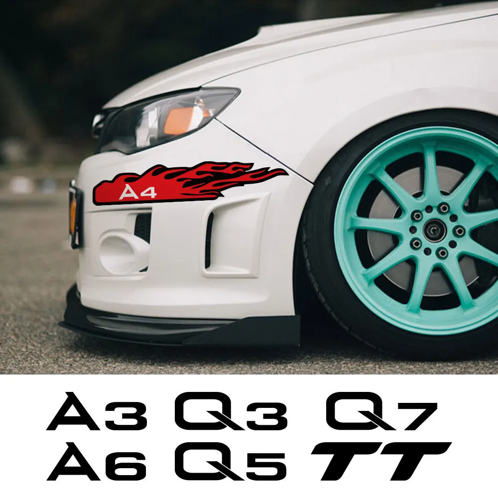 Для Audi A3 8P S3 8V A4 B8 B6 A6 C6 C5 Q2 Q3 Q5 Q7 Q8 TTS TT автомобильные аксессуары 2 шт./компл. НАКЛЕЙКА