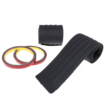 

Black Rear Bumper Sill Protector Universal Car Black Rear Bumper Sill Car Plate Rubber Cover Car Trunk Rear Bumper Scratch Bar