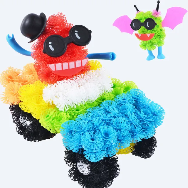100-1200pcs Thorn Ball Clusters 3D Model Construction Building Blocks Toys Sticky Puff Balls Puzzle DIY Assembling Toys For Kids 3