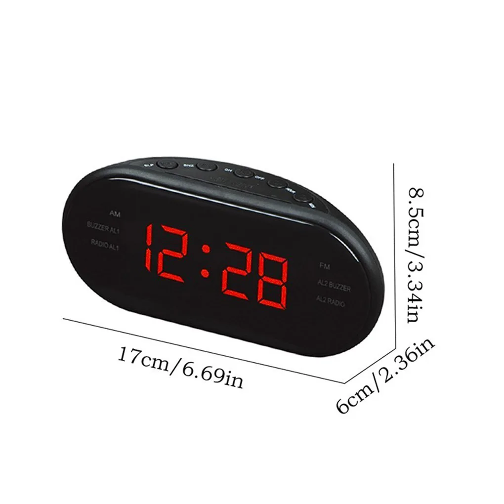 AM/FM LED Clock Electronic Desktop Alarm Clock Digital Table Radio Gift Home Office Supplies EU/US Plug Newst