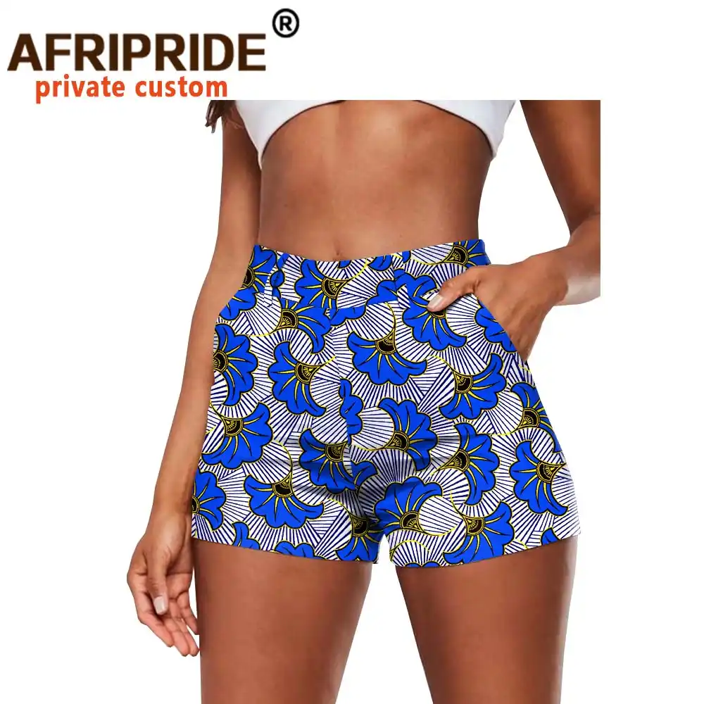 high waisted ankara shorts