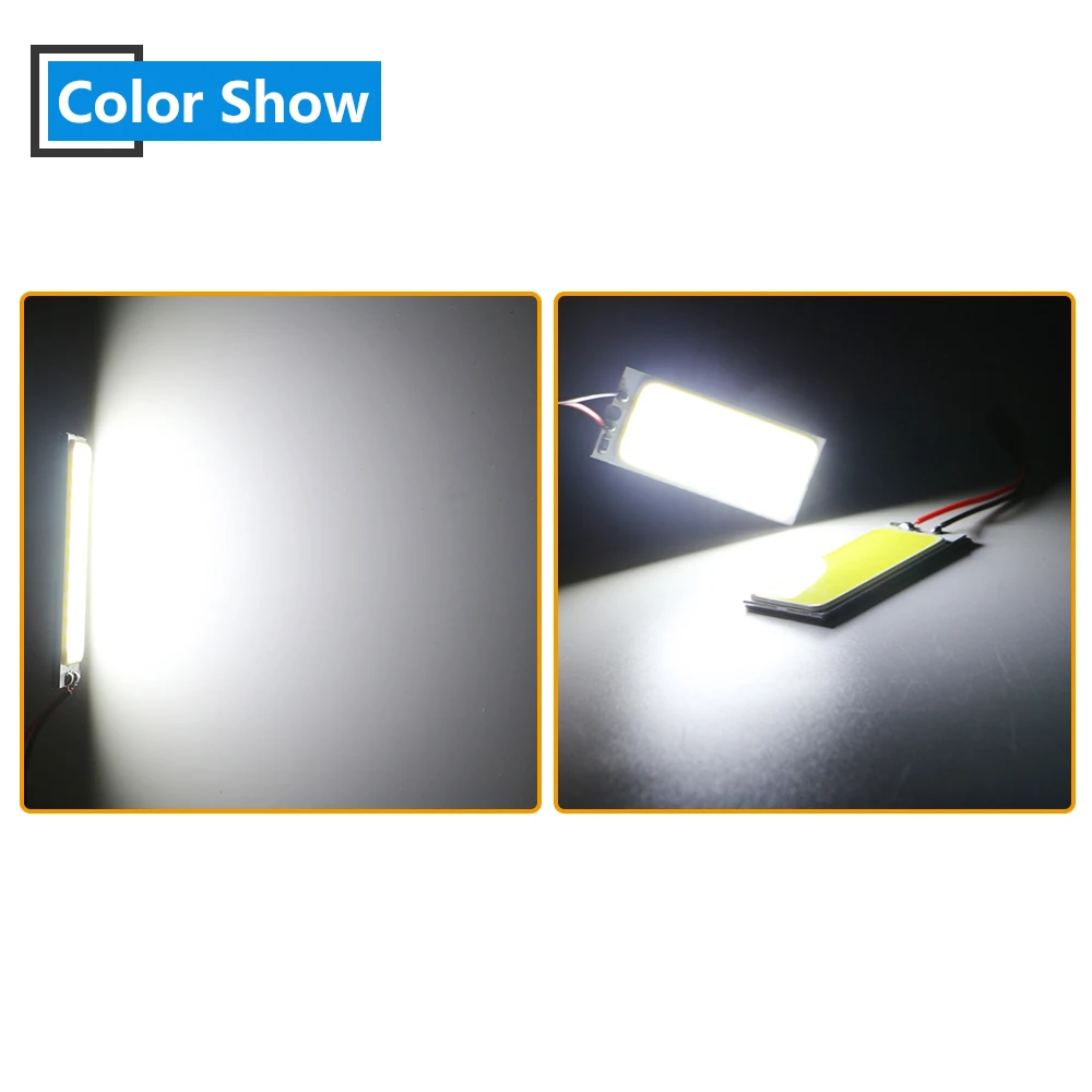 100X12 V 36 светодиодный 36SMD COB светодиодные гирлянды лампы 6000K 8000K подсветка приборной панели интерьерная комната купольная Автомобильная лампочка лампа белый 360Lm