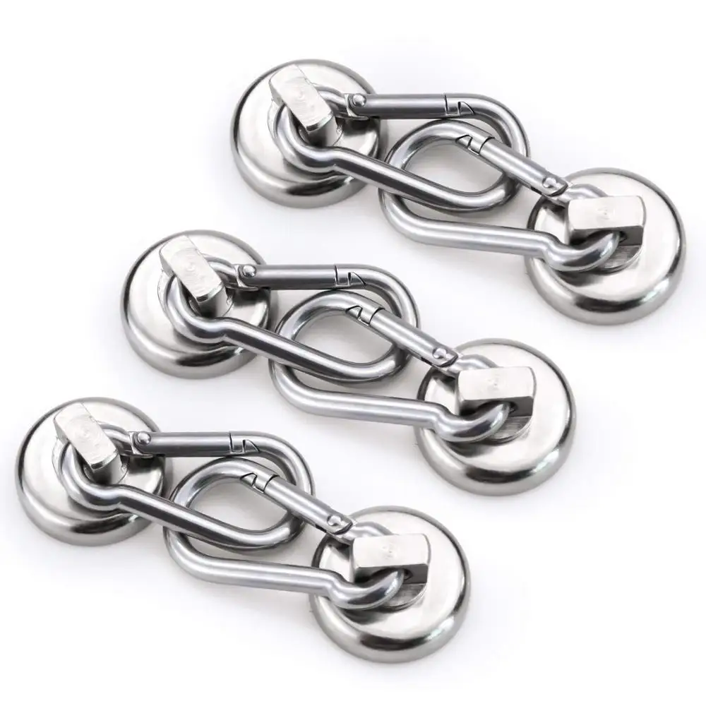 D32MM 110lbs Swing Magnetic Hooks Heavy Duty Neodymium Magnet Hooks,for Your Refrigerator and Other Magnetic Surfaces,Pack of 6