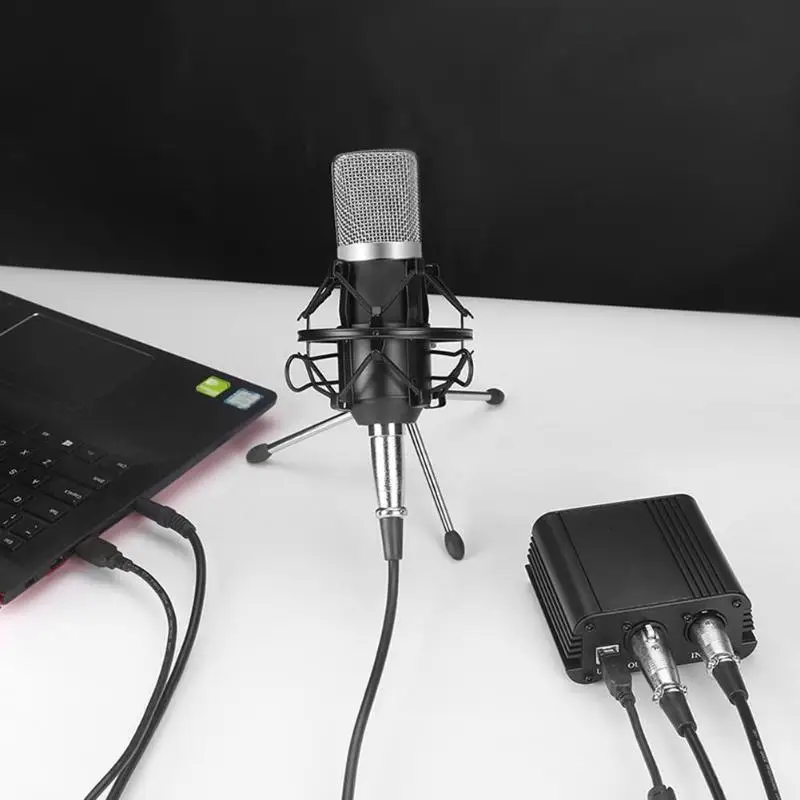 48 В мощность микрофона 48 В фантомный источник питания USB адаптер питания компьютерный микрофон источник питания для микро конденсаторный микрофон