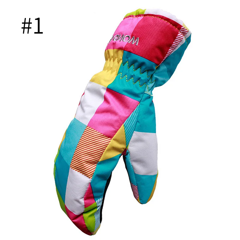 Высококачественные водонепроницаемые детские зимние перчатки для улицы, детские перчатки для езды на велосипеде, Детские Зимние варежки, Нескользящие Детские лыжные перчатки - Цвет: 1 M
