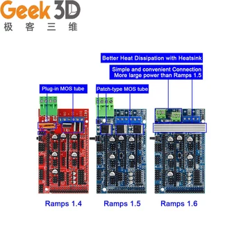 

Ramps 1.6 Expansion Control Panel 3D Printer Parts with Heatsink Upgraded Ramps 1.4/1.5 for arduino 3D Printer Board