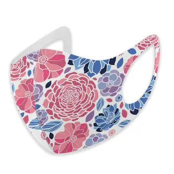 

Mosaic Flowers print The stylish windproof and dustproof mask can clean the dustproof external shielding cloth.