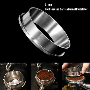 

51/58mm Coffee Powder Ring Intelligent Dosing Espresso Bowl Funnel Porta Filter Kitchen Coffeeware