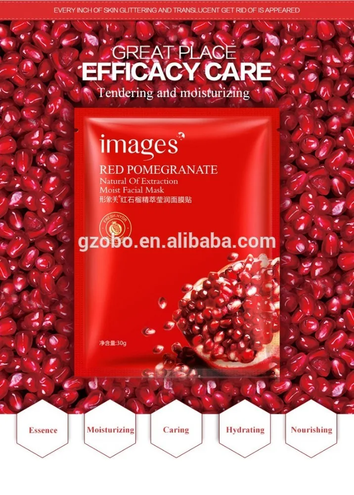 OEM natural pomegranate skin care whitening moisturizing face fruit mask