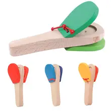 Деревянная рука хлопать Кастанет Дети музыкальный ударный инструмент интеллектуальные игрушки