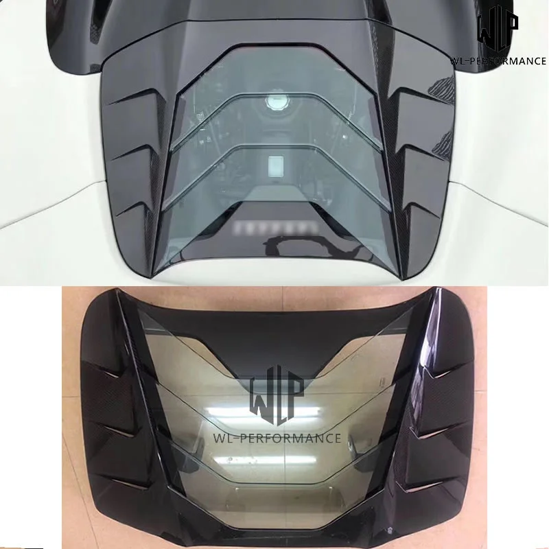 488 Car Styling High Quality Carbon Fiber Transparent Engine Hood Cover Bonnets for Ferrari Body Kit | Автомобили и мотоциклы