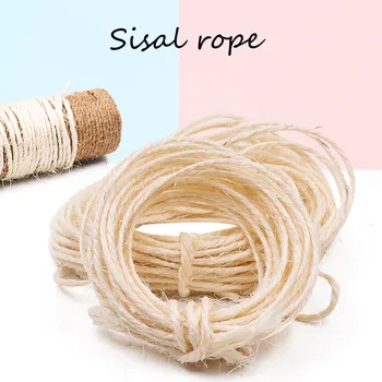 

6mm Sisal rope for cats scratching post toys making DIY desk foot stool chair legs binding rope material for cat sharpen claw